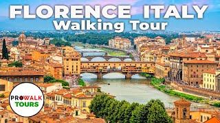 Florence Italy Walking Tour  NEW  4K with Captions Prowalk Tours [upl. by Znarf]