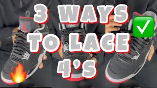 HOW TO LACE AIR JORDAN 4 🔥 [upl. by Mirisola305]