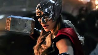 Mighty Thor Jane Foster  All Scenes Powers  Thor Love and Thunder [upl. by Yllom]