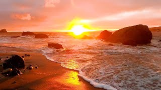 Sea Sand Sunset 7 Minutes of Beautiful Sunset Therapy From California 4K Video [upl. by Darius]