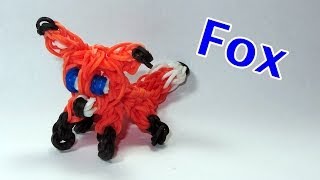 Rainbow Loom FOX Charm How To Design  Tutorial DIY Mommy Animals [upl. by Annais]