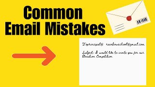 Mistakes to avoid in Email writingFormat of Email Writing and SampleICSE [upl. by Bonn]