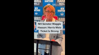 New Hampshire Senator Maggie Hassan Says HarrisWalz Ticket is STRONG 💪🏽 [upl. by Guinn774]