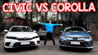 Comparativo Civic vs Corolla qual é o melhor Híbrido  Carro Chefe [upl. by Stanwin]