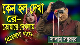 বাউল সালাম সরকার বিচ্ছেদ গান  কেন হল দেখা রে তোমারে দেখলাম  baul bicched gaan salam sarkar 2021 [upl. by Scibert]