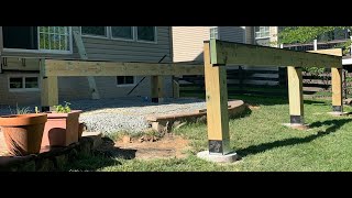 Deck Build Part 5 Posts and Beams [upl. by Notselrahc]