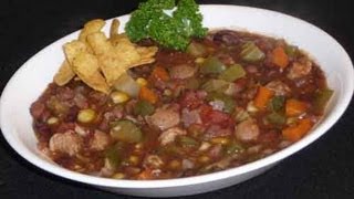 Vegetarian Chili Recipe A Super Bowl Delight  Show Me The Curry [upl. by Argent]