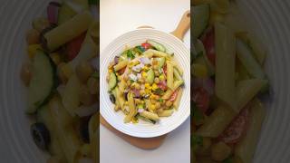 Chickpea Pasta Salad 🍝🥗🥗salad easyrecipe health cooking shorts stopmotion [upl. by Lyns]