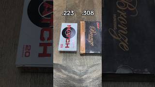 223 VS 308 Size Comparison gun ammo 223 308 america shorts [upl. by Ailaro]