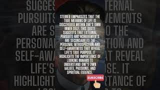 Rudolf Steiner quotes13 Inner Discovery Steiner on the Meaning of Life shorts quotes wisdom [upl. by Christy]