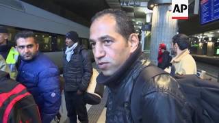 Police check passports of people arriving fro Denmark [upl. by Araz]