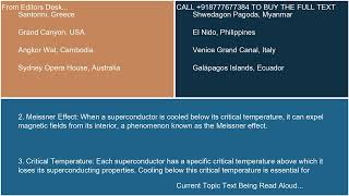 Key Characteristics of Superconductors [upl. by Adnolaj]