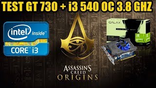 Test assassins creed origin GT 730 e i3 540 oc 3 7 ghz [upl. by Rauscher]