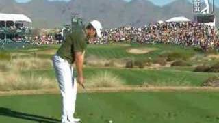 aaron baddeley  golf swing  down the line  stack and tilt [upl. by Domineca]