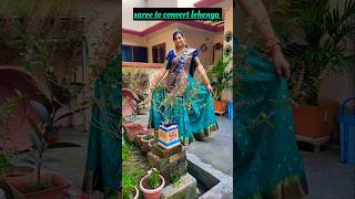 Saree 🥻 to convert lehenga choli🥰 shorts youtubeshorts viral shortsviral [upl. by Aysan]