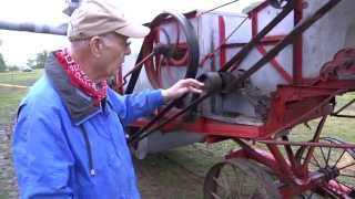 1920s Avery wheat threshing machine powered by steam engine at Schumacher Farm [upl. by Kubiak511]