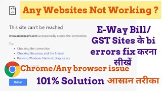 This Site Cant be Reached Problem  How to Fix This Cant be Reached Error gst website not opening [upl. by Annahsed802]