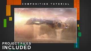 Spaceship VFX  Multi Pass CG Compositing Tutorial inside NUKE  BEYOND SKY [upl. by Alliuqet]