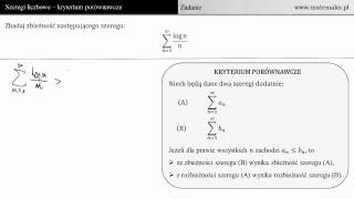 Szeregi liczbowe  kryterium porównawcze [upl. by Pippas]