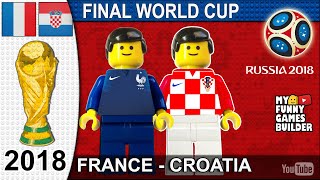 World Cup Final 2018 • France vs Croatia 42 • Moscow 15072018 All Goals Highlights Lego Football [upl. by Devinne]