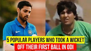 5 Popular Players Who Took A Wicket On Their First International Ball In ODIs [upl. by Zahavi143]