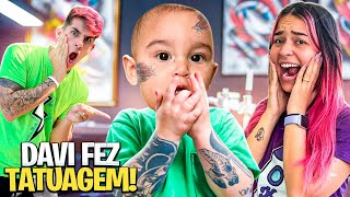 O DAVI FEZ UMA TATUAGEM DE NATAL surtamos [upl. by Beulah]