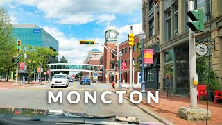 Moncton Downtown Drive 4K  New Brunswick Canada [upl. by Aisiat]