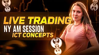 75pts on NQ DAY TRADING FUTURES USING ICT CONCEPTS NQ ES [upl. by Idyh]