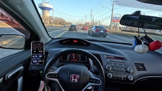 230hp 2008 Honda Civic Si POV [upl. by Eleon]