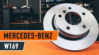 How to change rear brake discs and brake pads MERCEDESBENZ A W169 TUTORIAL  AUTODOC [upl. by Mundy]