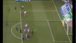 FC Barcelona vs Atletico Madrid 21 Messi stunning Freekick Goal 26022012 برشلونة [upl. by Calvo]