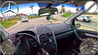 2007 Mercedes A 200 CDI AUTOBAHN TOP SPEED TEST  Overtaken by Porsche GT3 RS [upl. by Freudberg]