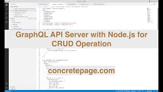 GraphQL API Server with Nodejs for CRUD Operation [upl. by Caruso486]