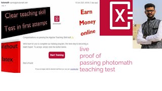 photomath teaching skill test photomath expert photomath work from home earn money online [upl. by Aldercy]