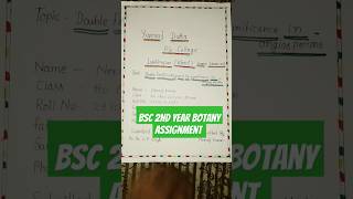 Bsc 2nd year botany assignment file shortvideo biology [upl. by Illa333]