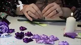 Cum sa realizezi flori din panglica de satin  how to  tutorial flori din saten [upl. by Ammamaria201]