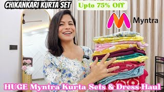 Myntra Kurta Pant Dupatta Haul l Chikankari Coord Set amp Suits l Dream Simple [upl. by Swope]