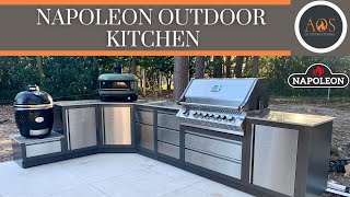 NAPOLEON OUTDOOR KITCHEN  NAPOLEON OASIS  PRESTIGE PRO 665  GOZNEY DOME  MONOLITH KAMADO [upl. by Enoj204]