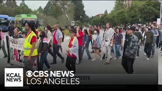 UCLA graduation ceremonies amid protests [upl. by Inaflahk]