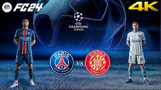 FC 24  PSG vs Girona  UEFA Champions League 2425 League Stage  4K [upl. by Gardol]