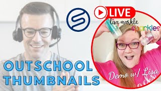 Create Your OUTSCHOOL Course Image  Thumbnail using Canva Live Demo with Lisa Markle Sparkles [upl. by Aloin418]