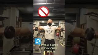 LATERAL RAISES  ELEVACIONES LATERALES CON MANCUERNAS TUTORIAL [upl. by Feliks]