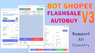 Tutorial Bot SHOPEE FLASHSALE Auto Buy V32  Checkout 0 Second Support ALL COUNTRIES [upl. by Kisung]