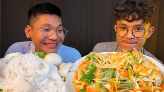 Eating Papaya salad Mukbang AMRS  no talking [upl. by Eellek941]