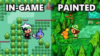 Painting ALL of Pokémon Emerald Route 102 [upl. by Nosahc663]