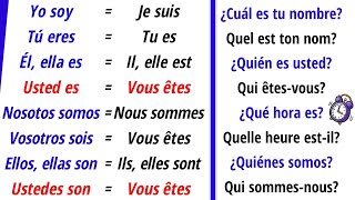 Conjugaison du verbe Être SER en espagnol    Phrases   Leçon despagnol pour débutants [upl. by Neirbo]