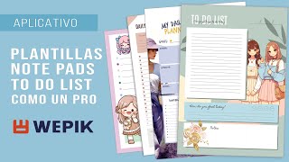 📝Diseñe NOTE PADS  TO DO LIST en minutos con PLANTILLAS GRATIS usando WEPIK como un PRO [upl. by Busiek]