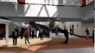 ArchVision sample RPC second atrium animation 2 5d and 3d People [upl. by Annoyek]