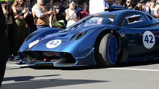 NEW PAGANI HUAYRA R at Montmelo Test drive [upl. by Lanuk]