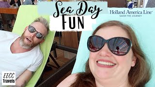 Sea Day Fun on Holland America’s Nieuw Statendam  February 2020 [upl. by Yecaw]